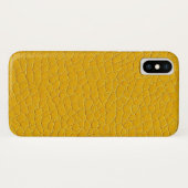 Geel namaakleer modern gestructureerd ontwerp Case-Mate iPhone case (Achterkant (horizontaal))