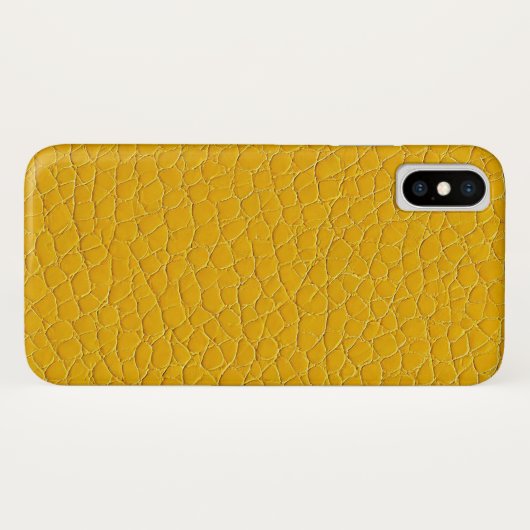 Geel namaakleer modern gestructureerd ontwerp Case-Mate iPhone case (Achterkant (horizontaal))
