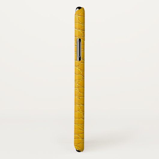Geel namaakleer modern gestructureerd ontwerp Case-Mate iPhone case (Achterkant / rechts)