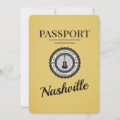 Geel Nashville Passport Bewaar de datum Save The Date (Voorkant)