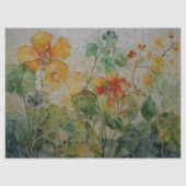 Geel Nasturtiums Decoupage Weefseldocument Tissuepapier (Voorkant)