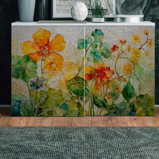 Geel Nasturtiums Decoupage Weefseldocument Tissuepapier
