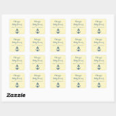 Geel Nautisch Baby shower Favor Stickers (Vel)
