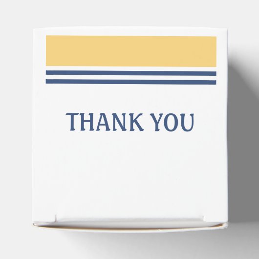 Geel Nautisch Monogram Bedankdoosjes (Bovenkant)