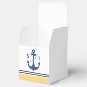 Geel Nautisch Monogram Bedankdoosjes (Geopend)