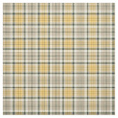 Geel, Navy Blue en Ivory Plaid Stof (Swatch)
