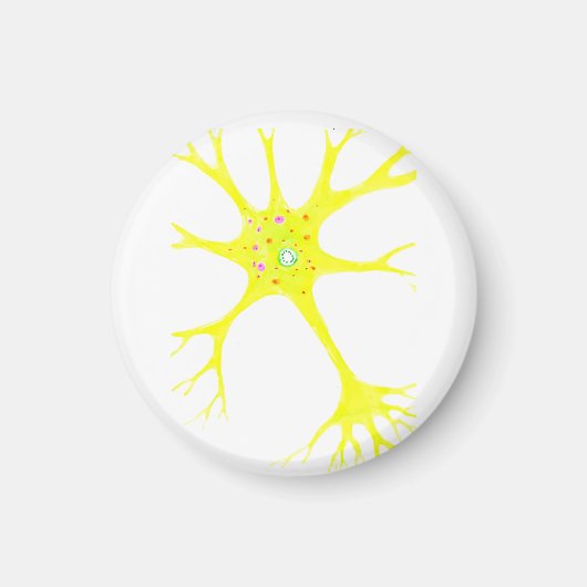 Geel neuron magneet (Voorkant)