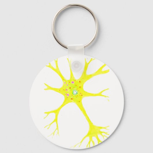 Geel neuron sleutelhanger (Voorkant)