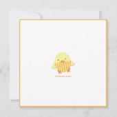 Geel Neutraal Baby shower Uitnodiging (Achterkant)