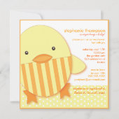 Geel Neutraal Baby shower Uitnodiging (Voorkant)