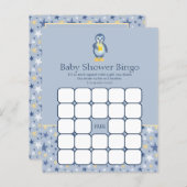 Geel Noord-Star Penguin Baby shower Bingo Game (Voorkant / Achterkant)