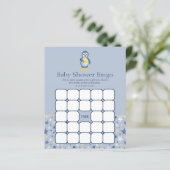 Geel Noord-Star Penguin Baby shower Bingo Game (Staand voorkant)