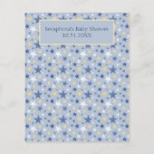 Geel Noord-Star Penguin Baby shower Bingo Game (Achterkant)