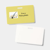 Geel Notaris Openbaar Horizontaal Badge (Voor- en achterkant)