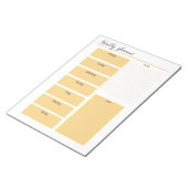 Geel Notitieblok met weekblad (Schuin)