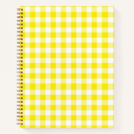 Geel Notitieboek Gingham