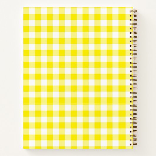 Geel Notitieboek Gingham (Achterkant)