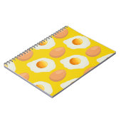 Geel Notitieboek met eieren en eieren. (Linkerzijde)