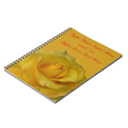 Geel Notitieboek Speciaal Romantisch Roos Boek (Linkerzijde)