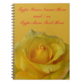 Geel Notitieboek Speciaal Romantisch Roos Boek (Voorkant)