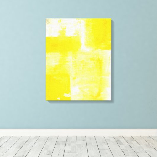 Geel nr. 1 canvas afdruk (Insitu (Houten vloer))