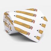 Geel nr. 2 Pencil Teacher Stropdas (Opgerold)