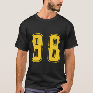 Geel Nummer 88 Team Junior Sport Genummerd Unifo T-shirt