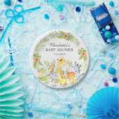Geel Oerwoud Dieren Baby shower 7" Bord (Feest)