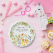 Geel Oerwoud Dieren Baby shower 7" Bord (Feest)