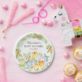 Geel Oerwoud Dieren Baby shower 7-inch Bord (Feest)