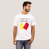 Geel of Rode Kaart Voetbal Humor T-shirt (Voorkant volledig)