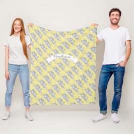 Geel of willekeurig kleurenkeuzepatroon fleece deken