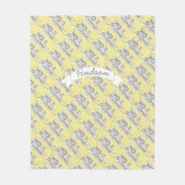 Geel of willekeurig kleurenkeuzepatroon fleece deken