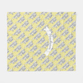 Geel of willekeurig kleurenkeuzepatroon fleece deken (Voorkant (Horizontaal))
