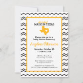 Geel Oh Baby! Chevron Made in Texas Shower Kaart (Voorkant)