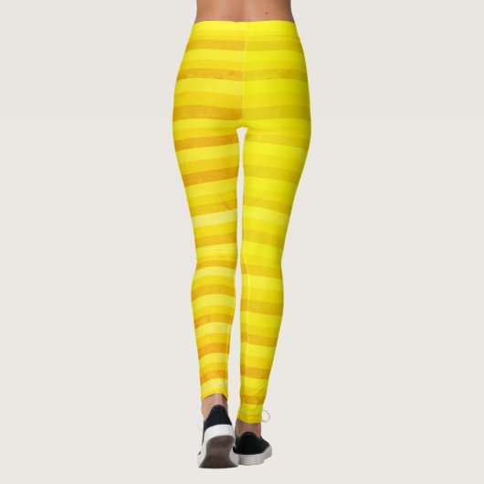 Geel & Oker Stripes leggings (Achterkant)
