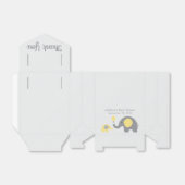 Geel Olifant Baby shower Favor Box Lint Bedankdoosjes (Uitgevouwen)
