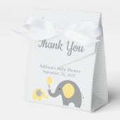 Geel Olifant Baby shower Favor Box Lint Bedankdoosjes (Voorkant Zijde)