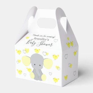 Geel Olifant Jongen Meisje Baby shower Party Bedankdoosjes