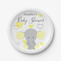 Geel Olifant Jongen Meisje Baby shower Party