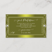  Geel Olijf Sparkling Diamonds Initialen Visitekaartje (Achterkant)