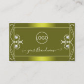  Geel Olijf Sparkling Diamonds met Logo Visitekaartje (Voorkant)