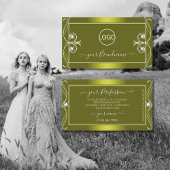  Geel Olijf Sparkling Diamonds met Logo Visitekaartje