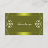  Geel Olijf Sparkling Diamonds Ornamenten Visitekaartje (Voorkant)