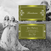  Geel Olijf Sparkling Diamonds Ornamenten Visitekaartje