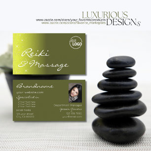 Geel Olijf Stars met Logo en foto Visitekaartje