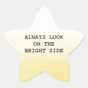 Geel Ombre Heldere Kant Ster Sticker