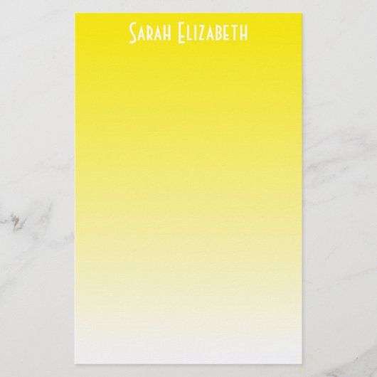 Geel Ombre Schrijfpapier Briefpapier (Voorkant)