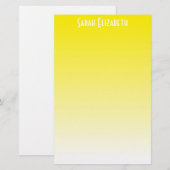 Geel Ombre Schrijfpapier Briefpapier (Voorkant / Achterkant)