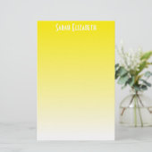 Geel Ombre Schrijfpapier Briefpapier (Staand voorkant)